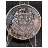 1 Oz Silver Coin - Lion Head Reverse - Queen Elizabeth II Obverse - 2020