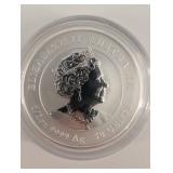 Australia 50 Cents Silver Coin - Queen Elizabeth II, 1/2 Oz .9999 Ag; Year of the Mouse 2020