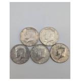 1964 Kennedy Half Dollars - 6 Coins, Assorted Years 90% Silver