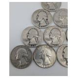 Washington Quarters (Lot of 10) - 1942-1962 90% Silver