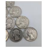 Washington Quarters (Lot of 10) - 1942-1962 90% Silver