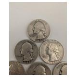 Lot Of 10 90% Washington Quarters