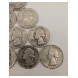Lot Of 10 90% Washington Quarters