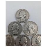 Lot Of 10 90% Washington Quarters