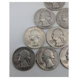 Lot Of 10 90% Washington Quarters