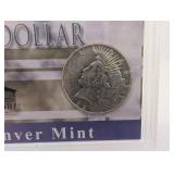 1922 Peace Dollar .900 Silver Denver Mint 2014 First Commemorative Mint COA