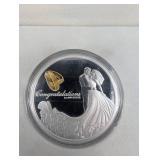 Perth Mint 1oz Silver Proof Coin - Wedding Theme, Elizabeth II Australia 2015 $1