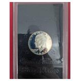 40% Silver Eisenhower Dollar (1971-78) - One Dollar Coin in U.S. Mint Wood Display Case