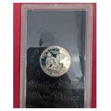 40% Silver Eisenhower Dollar (1971-78) - One Dollar Coin in U.S. Mint Wood Display Case