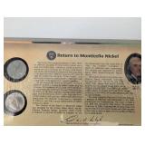 Return to Monticello Nickel Sets (2) & 1980s Stamp Sheet & 5-Coin Folder