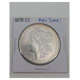 Morgan Silver Dollar 1878-CC Carson City - Key Date