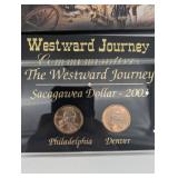Westward Journey Commemoratives 2003 Sacagawea Dollar 4-Box Set Philadelphia & Denver