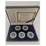 Morgan Mint Colorized State Quarters 1999 Inaugural Edition - 6 Coin Set