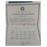 United States Constitution Coins - 1987 Prestige Set Certificate of Authenticity