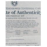 United States Eisenhower Centennial Coin Prestige Set 1990 with Certificate of Authenticity