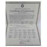United States Mint 1988 Olympic Coins Prestige Set - Certificate of Authenticity