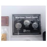 Gold Banknote Replica, Monticello Nickel Set, Wartime Steel Cents, 1980 Quarters - Numismatic Lot