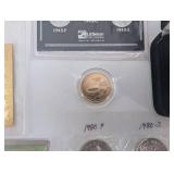 Gold Banknote Replica, Monticello Nickel Set, Wartime Steel Cents, 1980 Quarters - Numismatic Lot