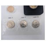 Gold Banknote Replica, Monticello Nickel Set, Wartime Steel Cents, 1980 Quarters - Numismatic Lot