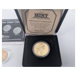 Gold Banknote Replica, Monticello Nickel Set, Wartime Steel Cents, 1980 Quarters - Numismatic Lot