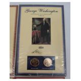 Presidential Coin Cards Set - Lincoln, Washington, Van Buren & Adams (4-Pack)