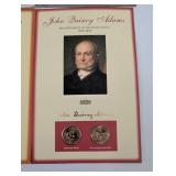 Presidential Coin Cards Set - Lincoln, Washington, Van Buren & Adams (4-Pack)