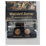 Westward Journey Commemoratives - Box Set (4 Boxes) & Sacagawea Dollar 2001 Philadelphia & Denver