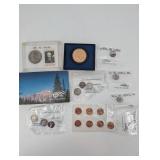 1971 Eisenhower Dollar in Display Case with Westward Journey Nickel Set & Colorized Lincoln Cents