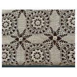 Handmade Crochet Lace Table Runner - Beige Off-White Vintage Pattern