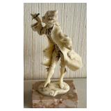 Pair of Resin Figurines - Romantic Couple on Marble Bases