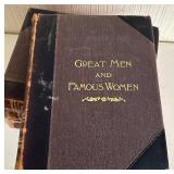 Selmar Hess Great Men & Famous Women 4-Volume Set Vols I-IV 1894 Edited by Charles F. Horne Leather Books