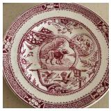 Antique Staffordshire 15-Piece Dog Themed Transferware Child Sized Tea Set
