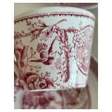 Antique Staffordshire 15-Piece Dog Themed Transferware Child Sized Tea Set