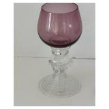 Venetian 19th Century Purple Glass Goblets - Pair of Stemware