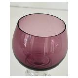 Venetian 19th Century Purple Glass Goblets - Pair of Stemware