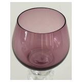 Venetian 19th Century Purple Glass Goblets - Pair of Stemware