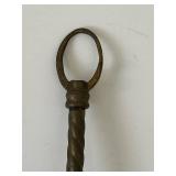 Neoclassical Wrought Iron Hanging Rod - Ring Tops & Central Face Themed