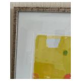 Framed Limited Edition Serigraph Print Titled "Girl, Kid, with Dog" by Chinese artist Pang Jen