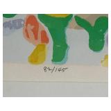 Framed Limited Edition Serigraph Print Titled "Girl, Kid, with Dog" by Chinese artist Pang Jen