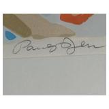 Framed Limited Edition Serigraph Print Titled "Girl, Kid, with Dog" by Chinese artist Pang Jen
