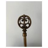 Vintage MCM Painted Bronze Figurine Desk Lamp With Metal Shade