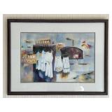 Don Gabbert Painting - Galerie Scene & White Dresses Framed Art