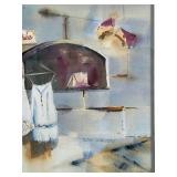 Don Gabbert Painting - Galerie Scene & White Dresses Framed Art