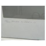 Framed Numbered Art Print STUDY IN GREY IV by A. Wood - 14/2000