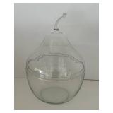 Vintage Large glass Pear Shaped Terrarium or container