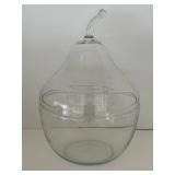 Vintage Large glass Pear Shaped Terrarium or container