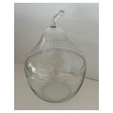 Vintage Large glass Pear Shaped Terrarium or container