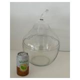 Vintage Large glass Pear Shaped Terrarium or container