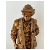 Antique Late 19th c by Eutrope Bouret Sans Famille Figurine - Bronze Boy In Hat