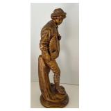 Antique Late 19th c by Eutrope Bouret Sans Famille Figurine - Bronze Boy In Hat